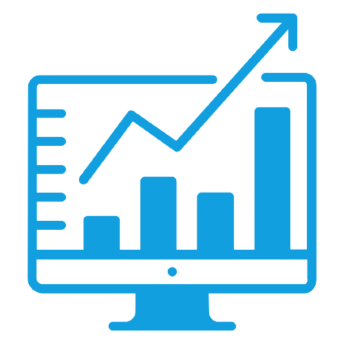 Icone de gráficos azul